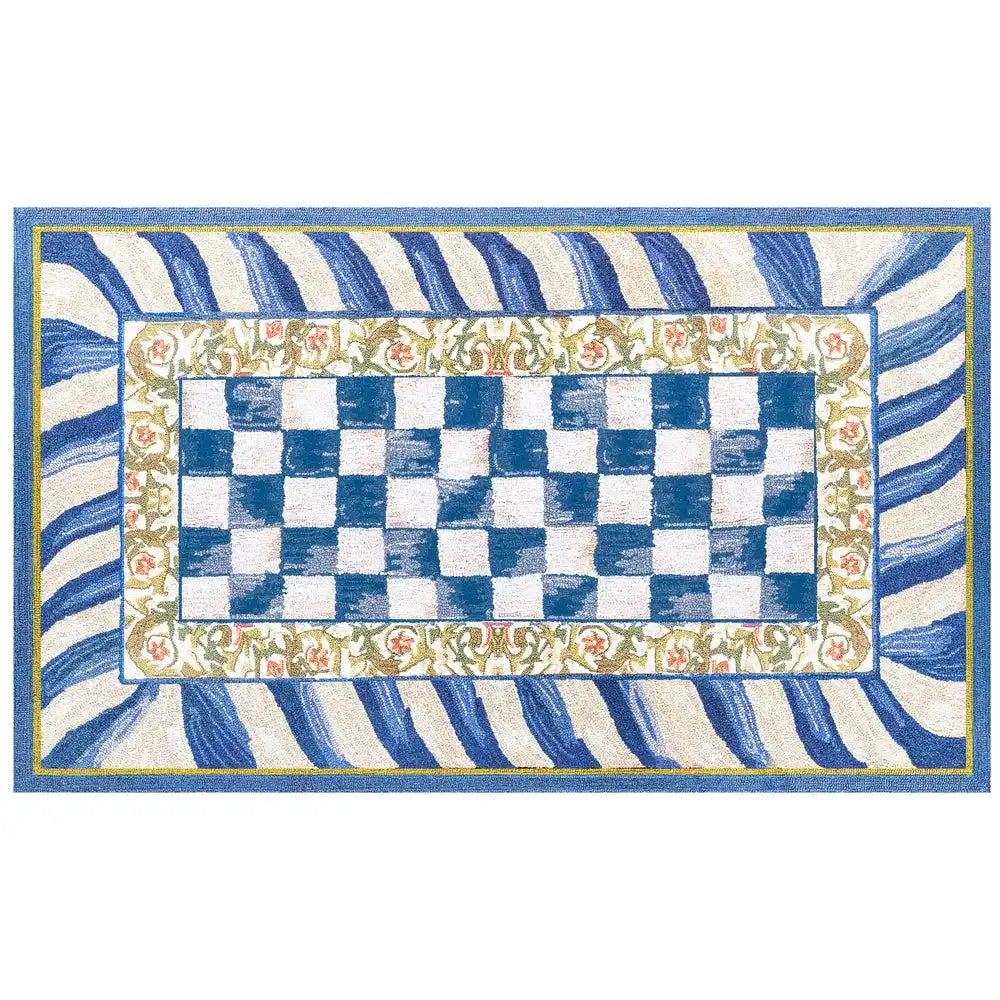 Truly Royal Check 2'6" x 10' Washable Runner
