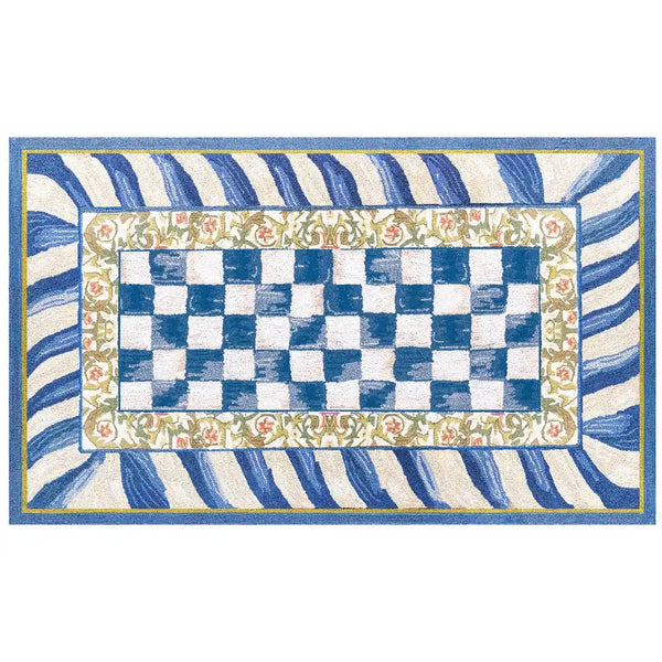 Truly Royal Check 2'6" x 10' Washable Runner