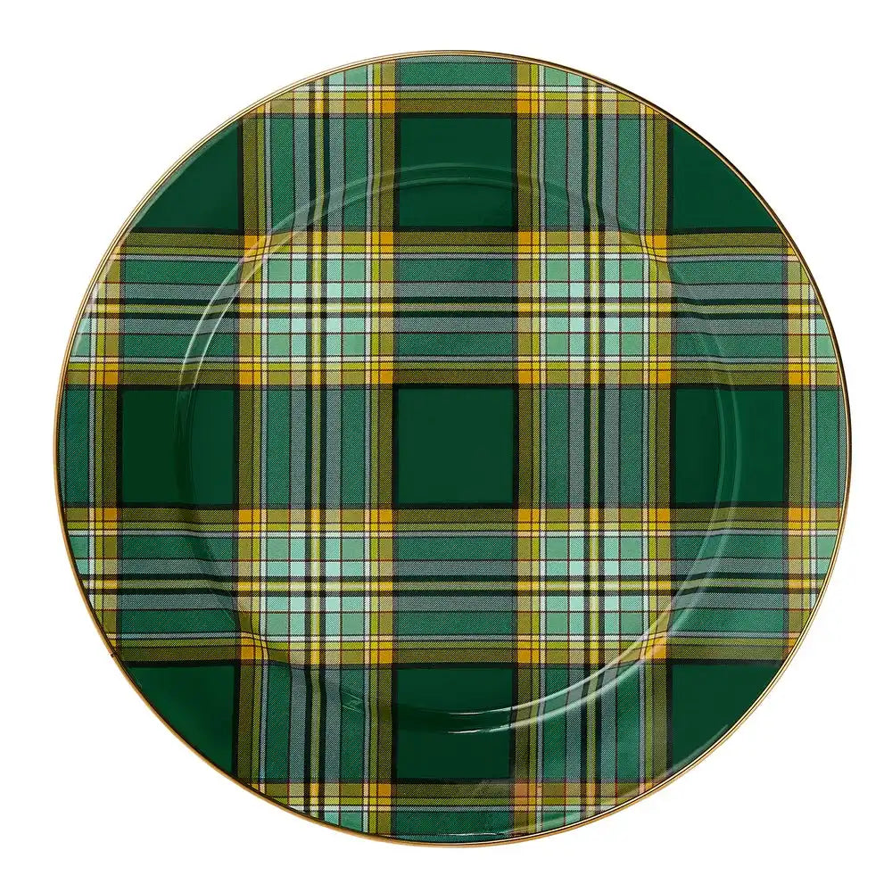 Tartan Green Salad Plate