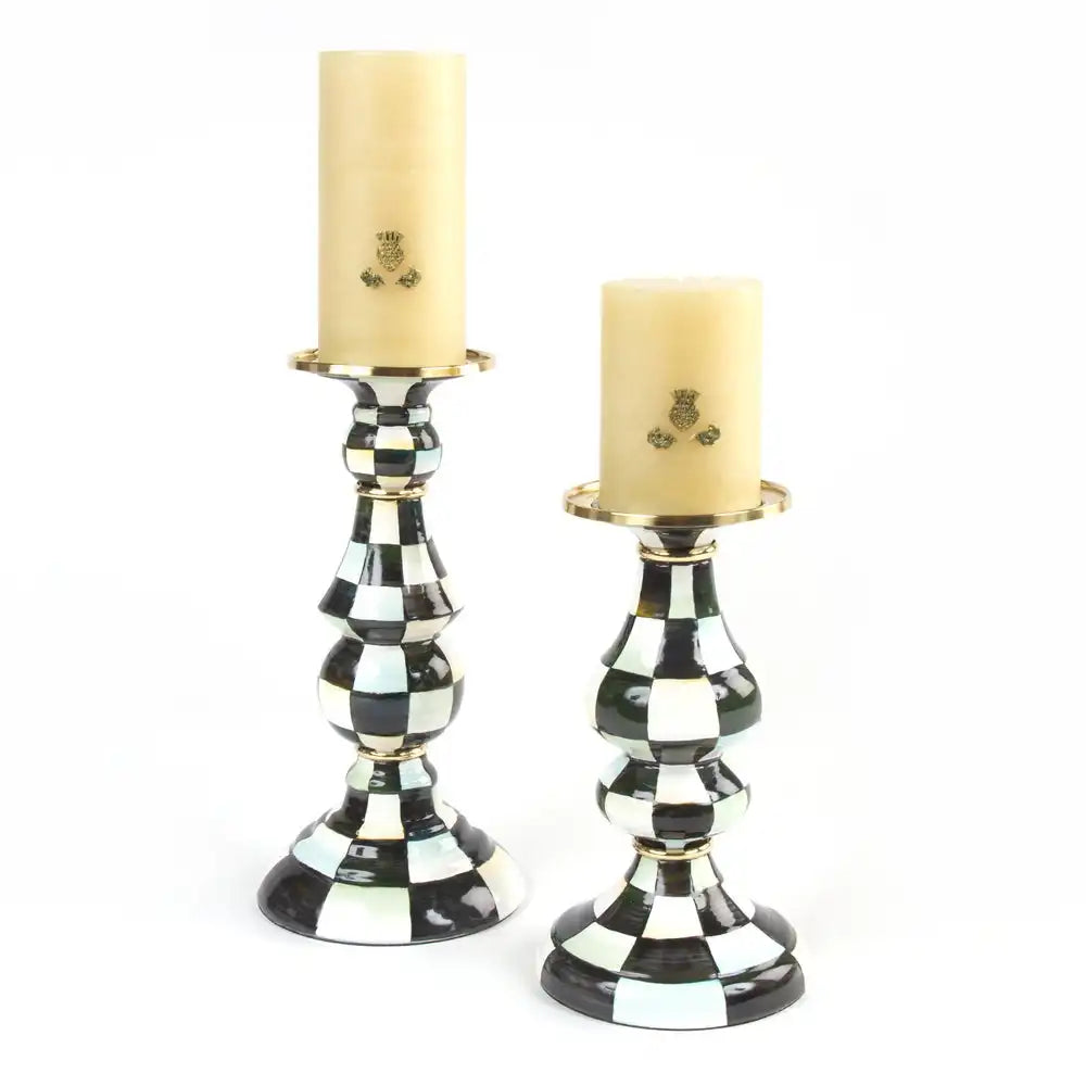 Rosy Check Medium Pillar Candlestick