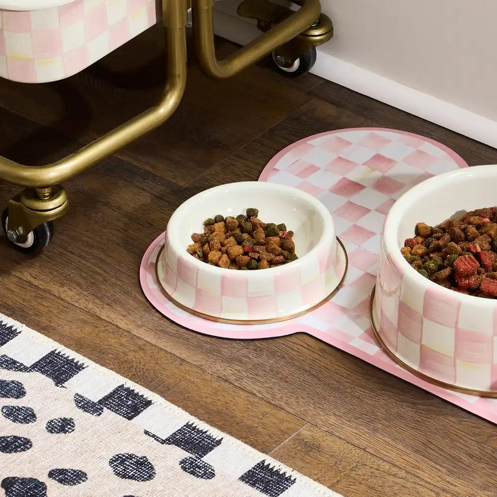 Sky Check Small Pet Dish
