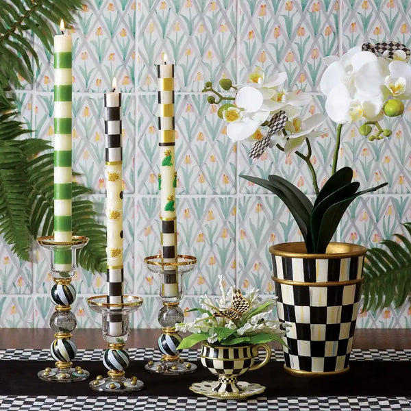 Courtly Check Black Table Runner