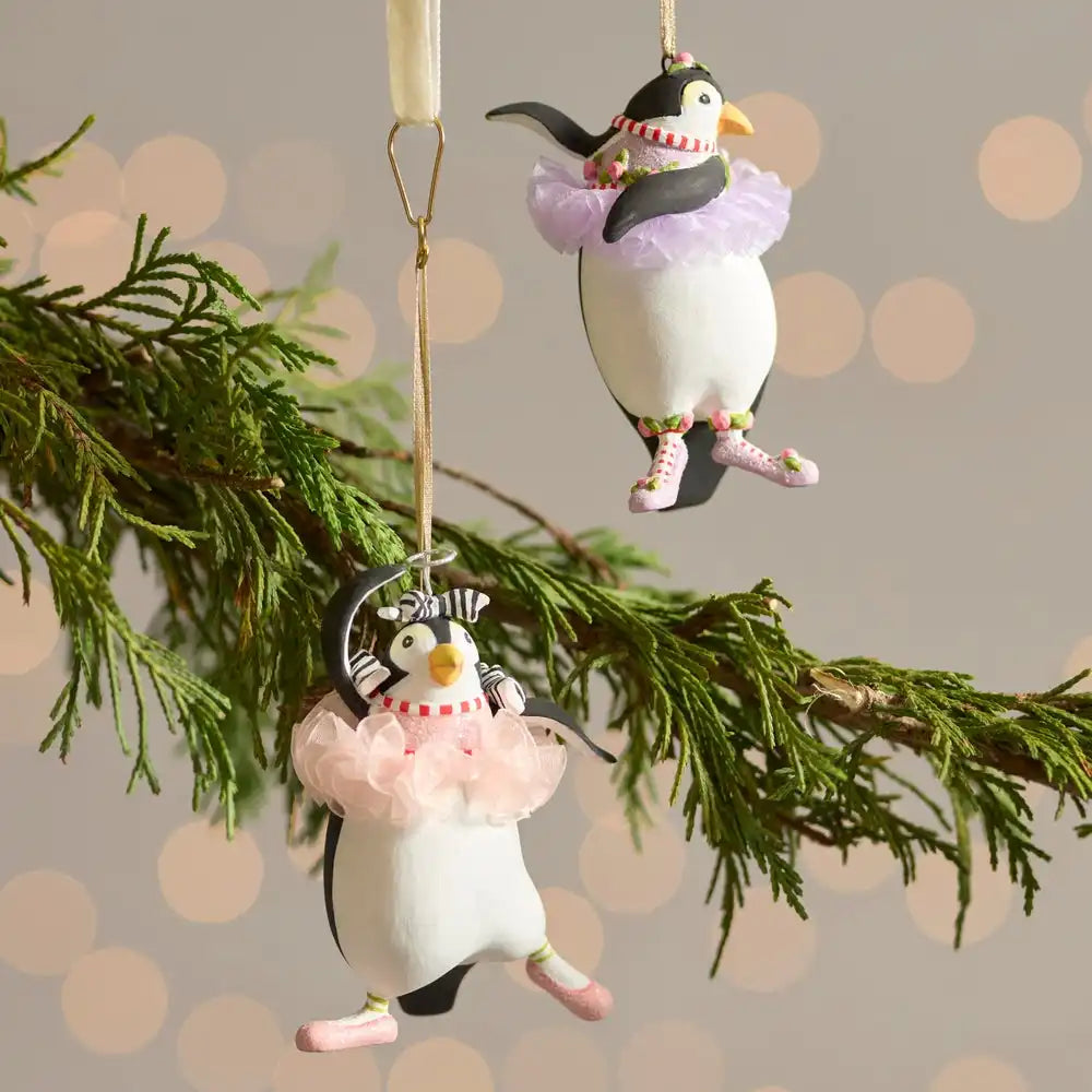 Patience Brewster Penguins En Pointe Ornaments, Set of 4