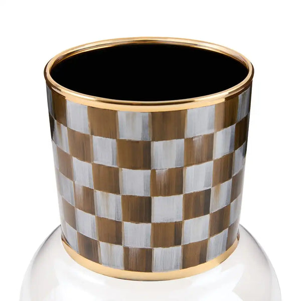 Sky Check Glass Vase