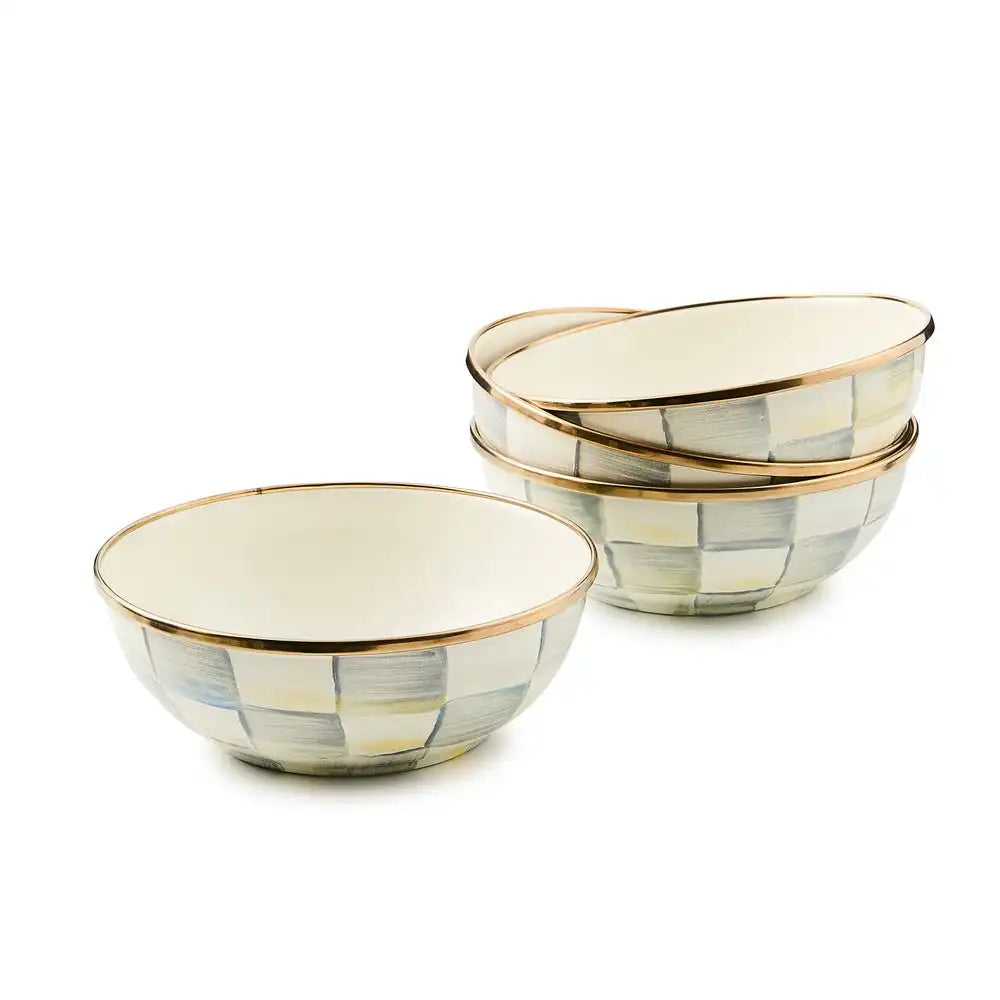 Sterling Check Everyday Bowls, Set of 4 Main image