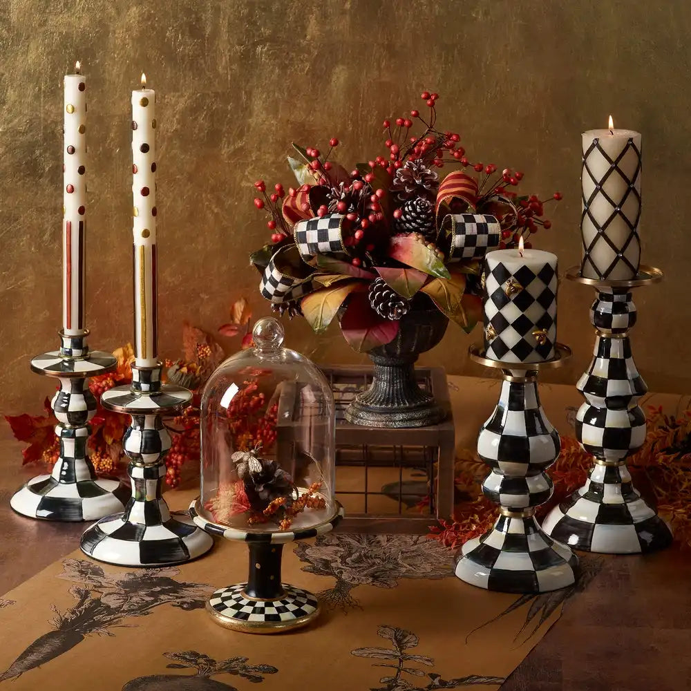 Rosy Check Medium Pillar Candlestick