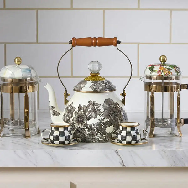 Rosy English Garden 2 Quart Tea Kettle