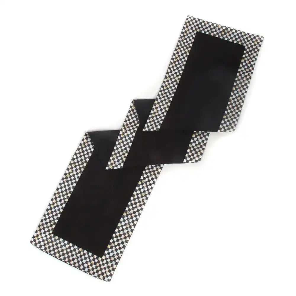 Courtly Check Black Table Runner Main image