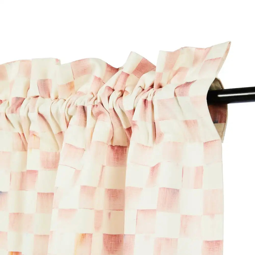 Rosy Check 84" Curtain Panel Secondary image