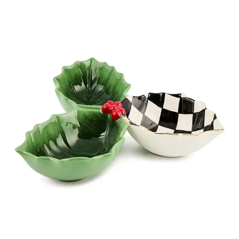 Holly Leaf Ceramic Candy Dish Secondary image