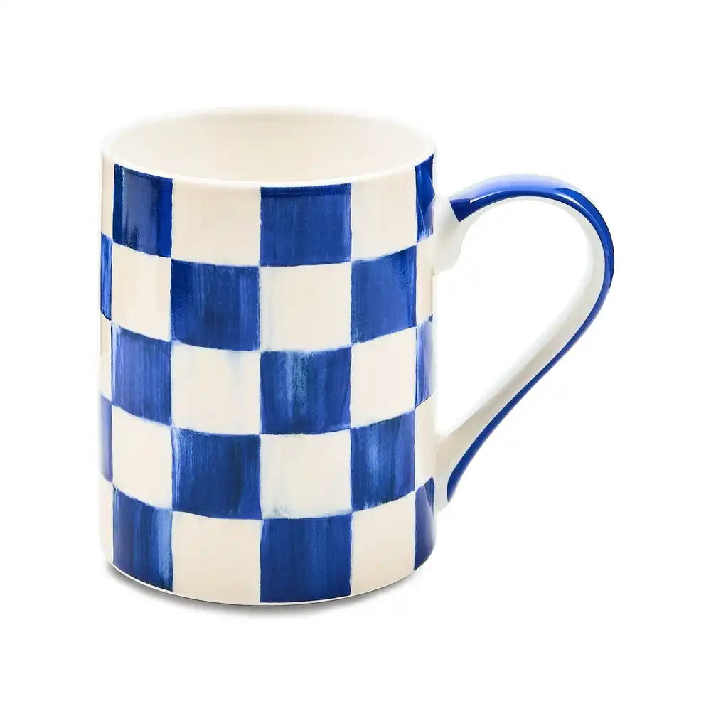 Sky Check Porcelain Mug