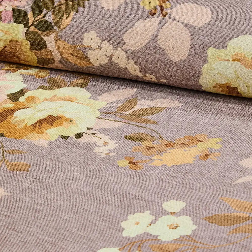 Taupe Wild Rose 8' x 10' Washable Rug