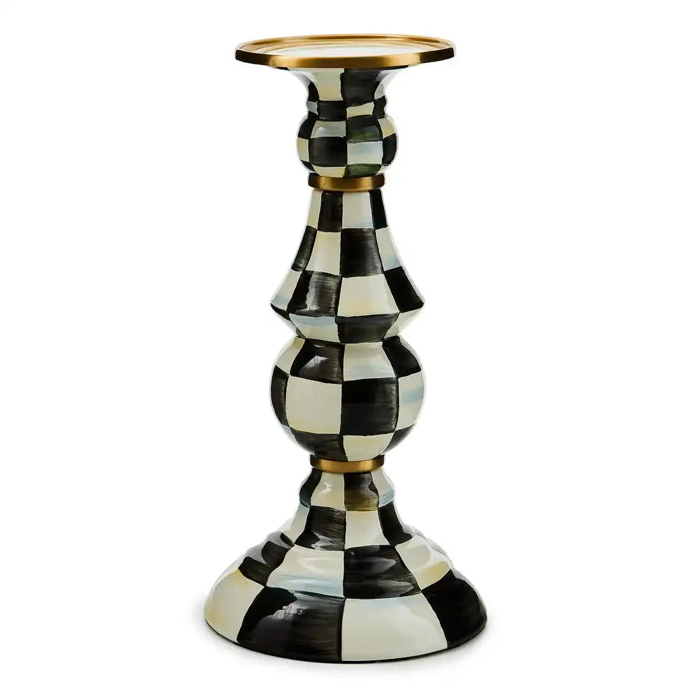Rosy Check Medium Pillar Candlestick