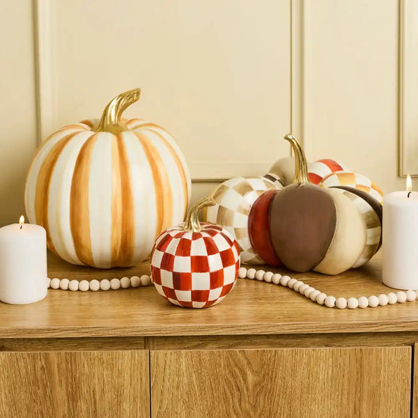Harvest Glow Patchwork Large Pumpkin