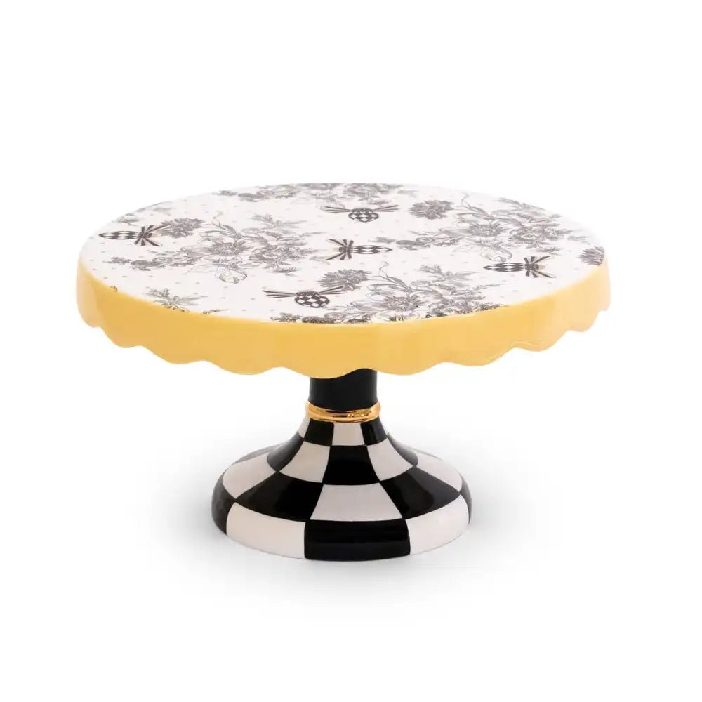 Bee Toile Large Pedestal Platter
