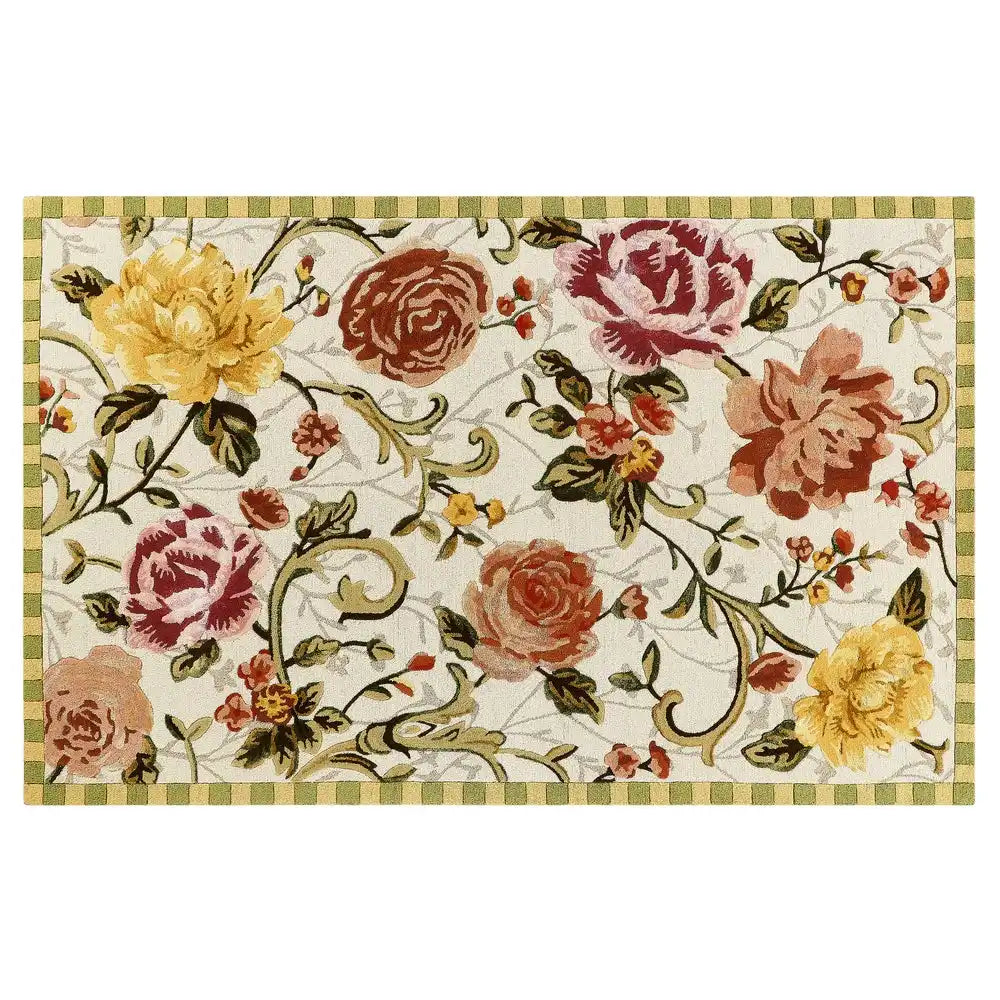 Golden Peonies 6' Octagon Rug