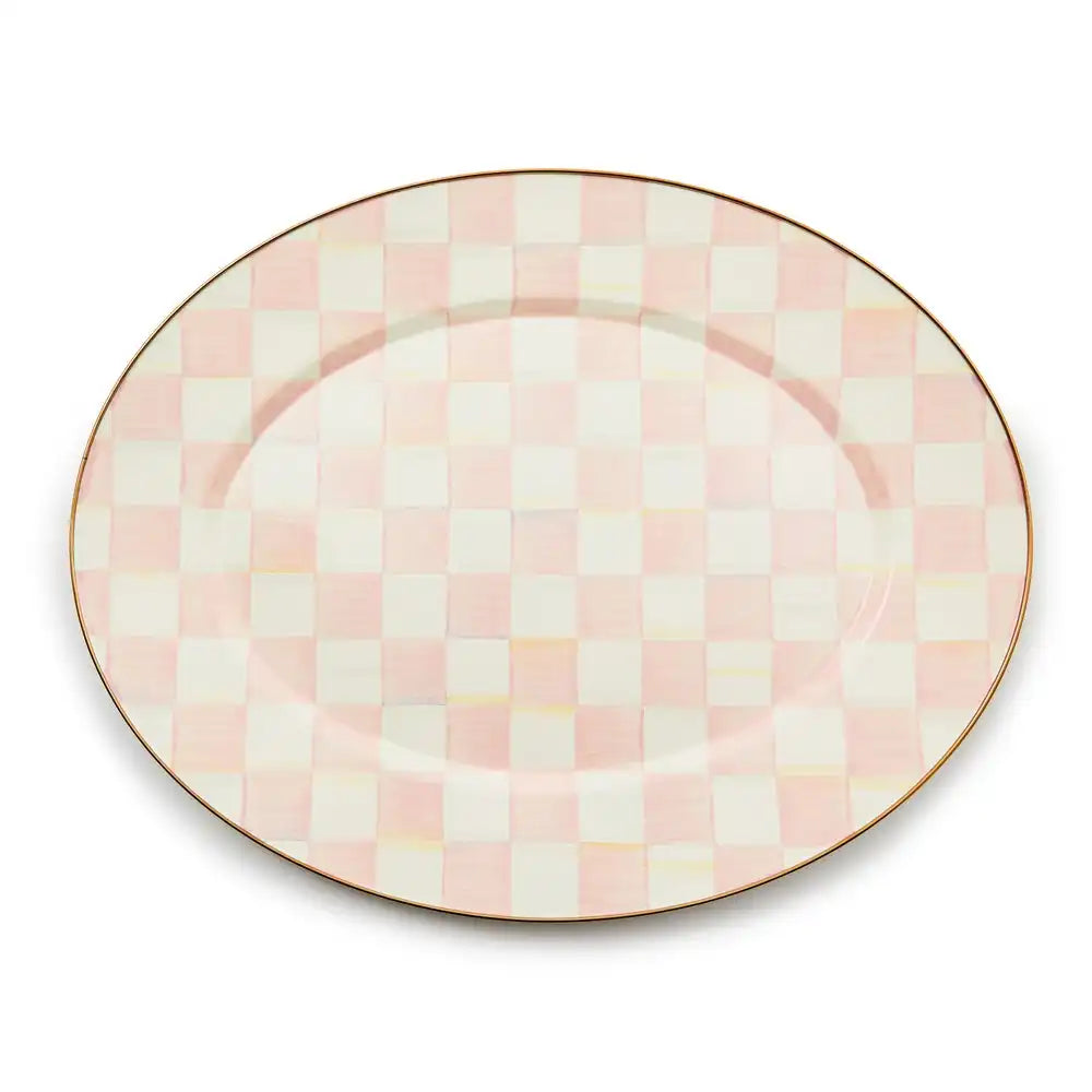 Sky Check Medium Oval Platter