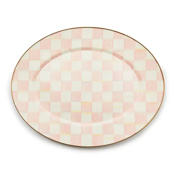 Sky Check Medium Oval Platter