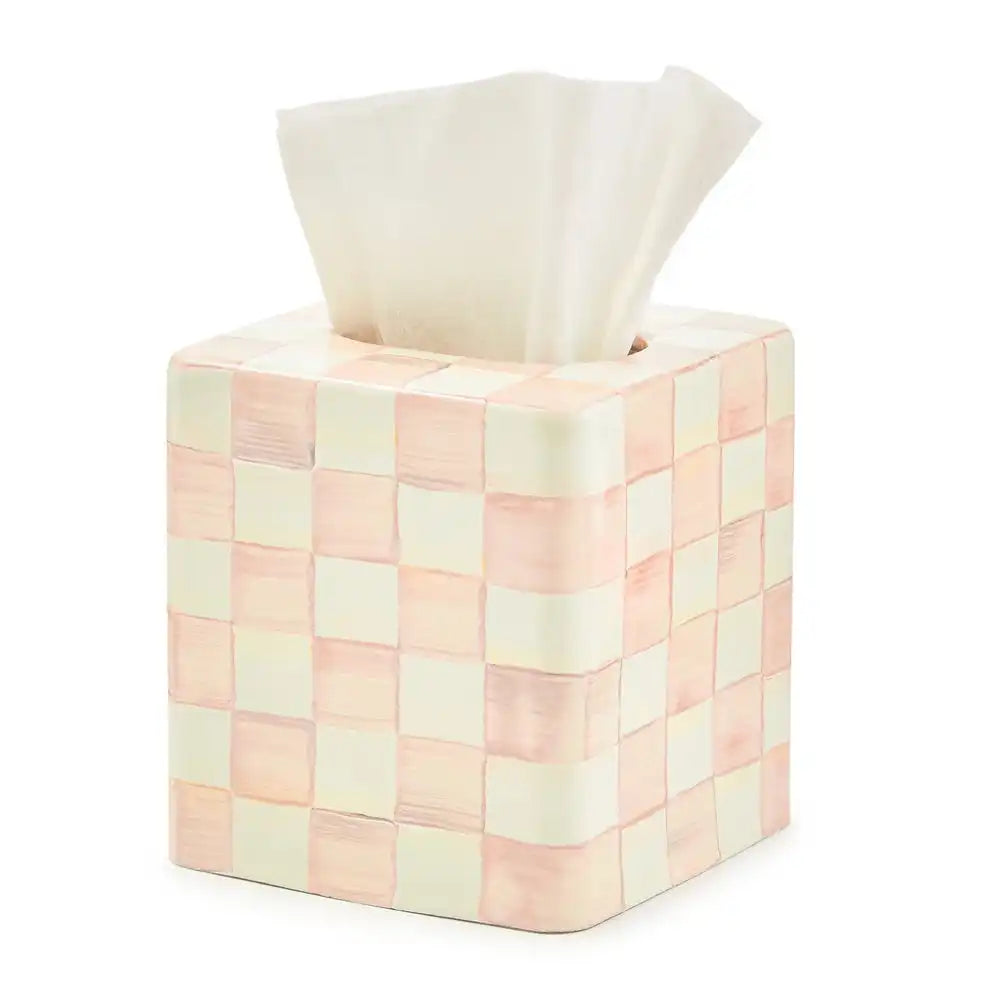 Rosy Check Standard Tissue Box Cover