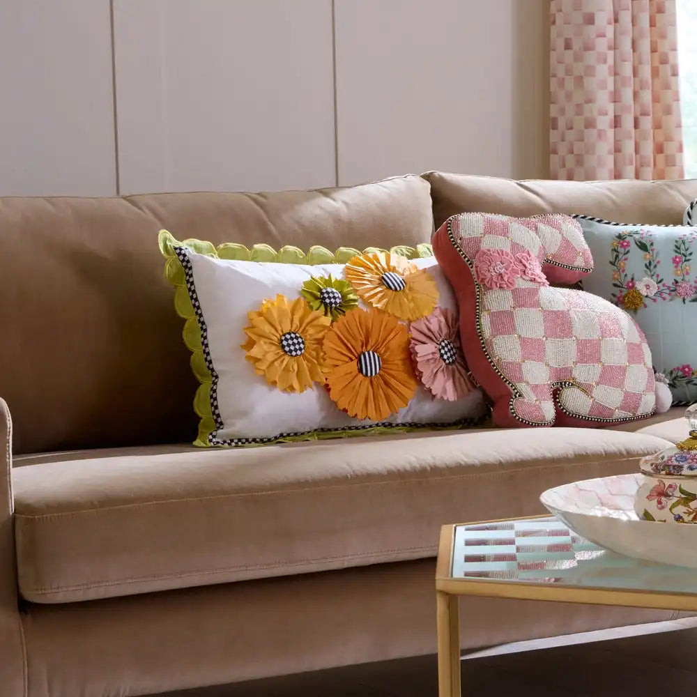 Spring Bouquet Scalloped Lumbar Pillow Secondary image