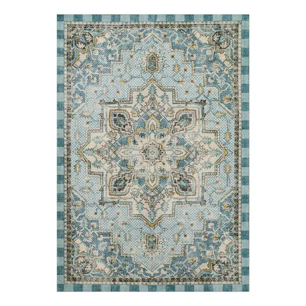 Heriz Checked Mocha 8' x 10' Washable Rug