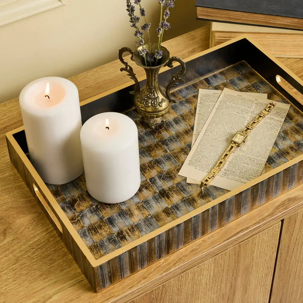 Courtly Check Serving Tray