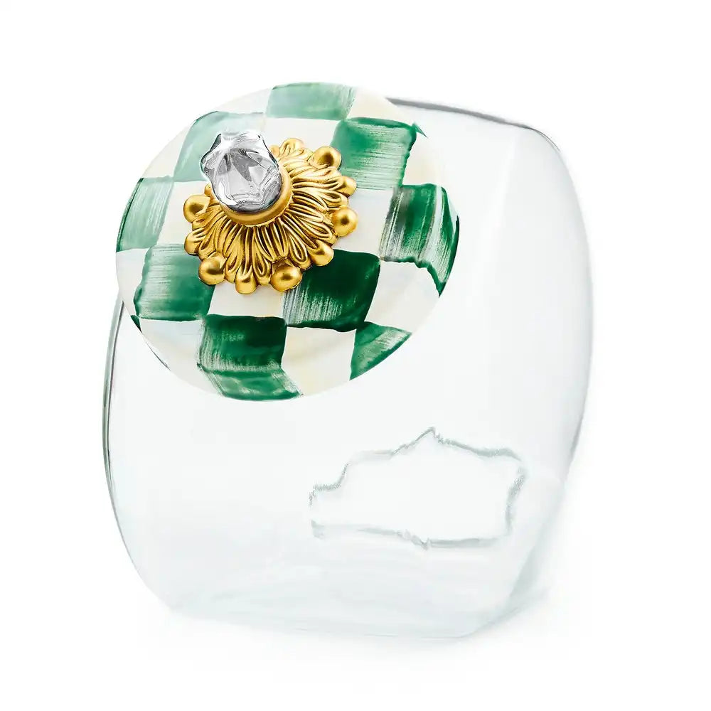Sweets Jar with Courtly Check Enamel Lid