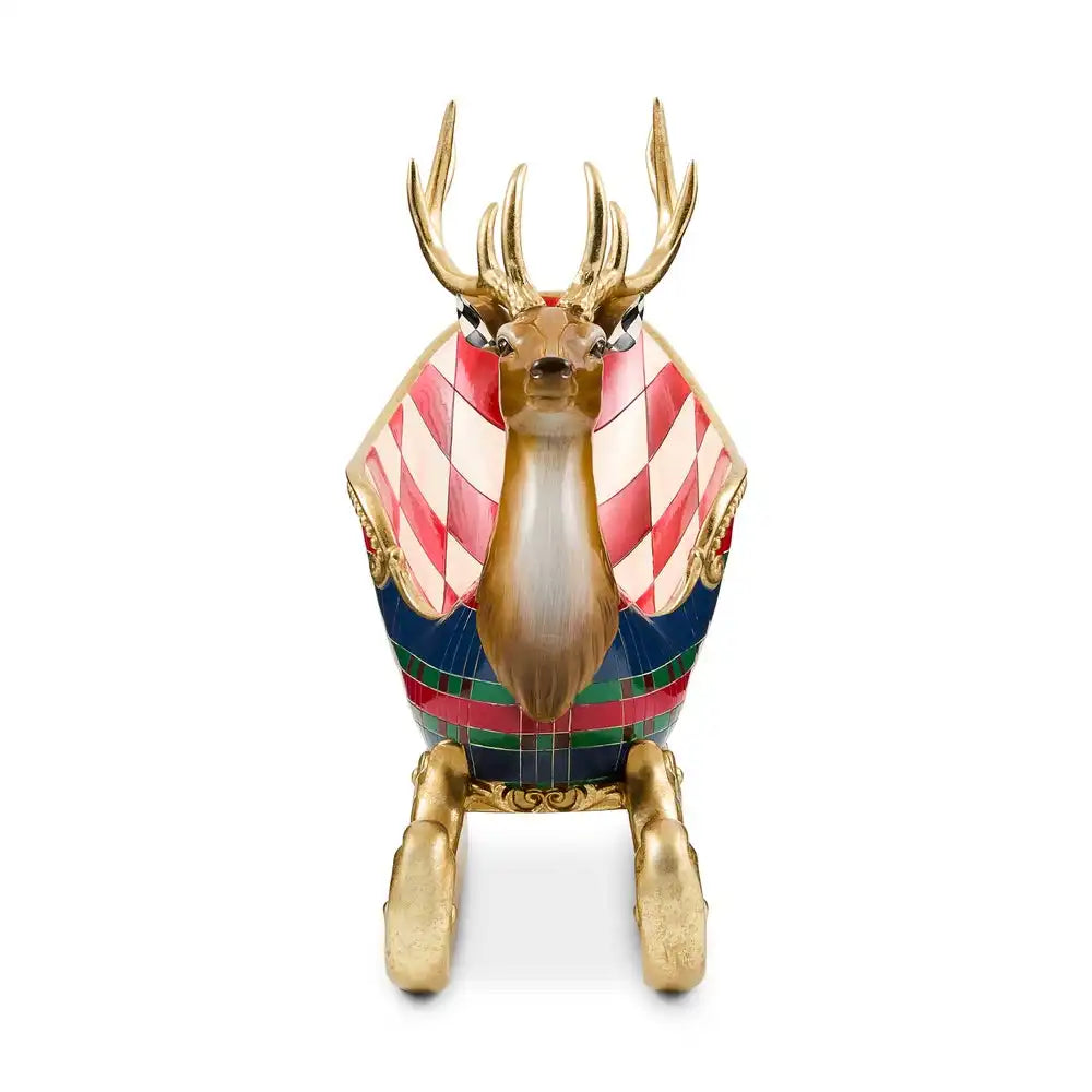 Timeless Tartan Deer Sleigh