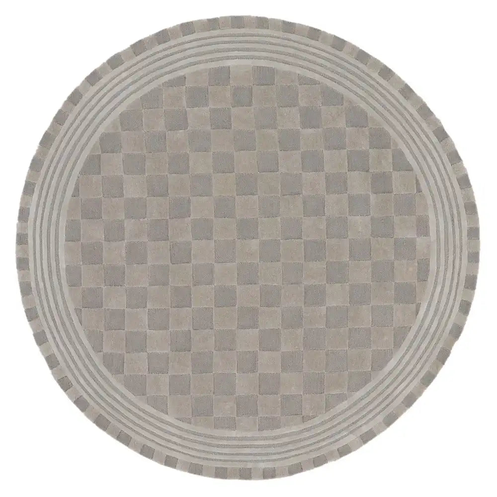 Light Grey Tonal Check 3' x 5' Rug