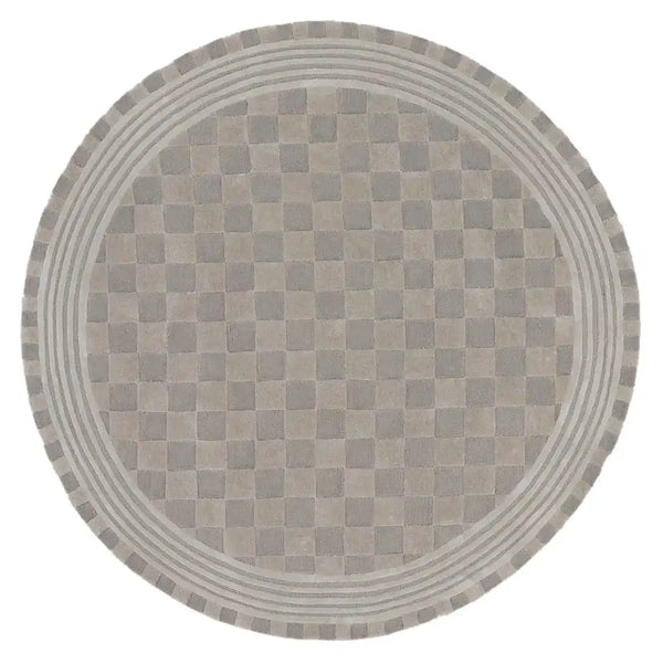 Light Grey Tonal Check 3' x 5' Rug
