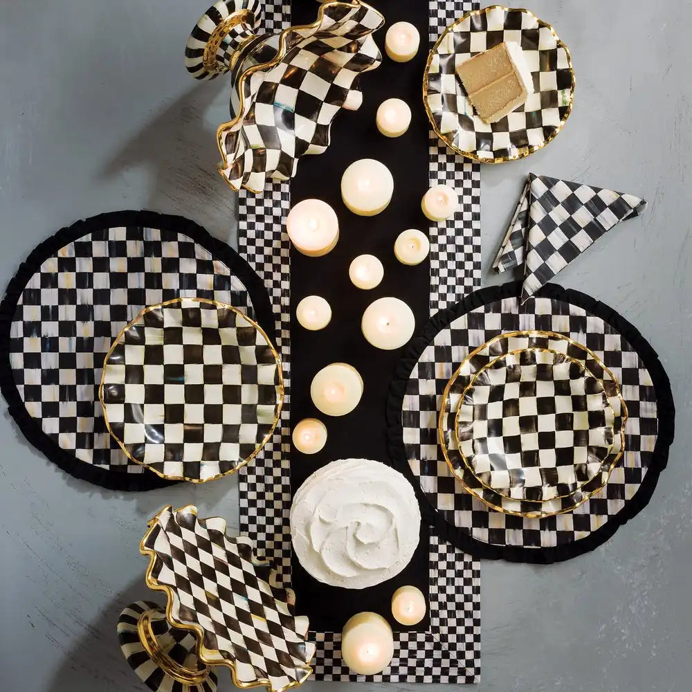 Courtly Check Ceramic Compote