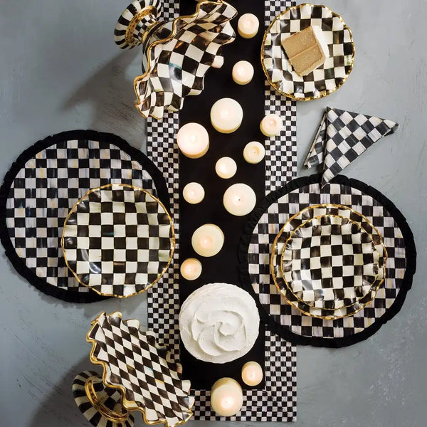 Courtly Check Ceramic Compote