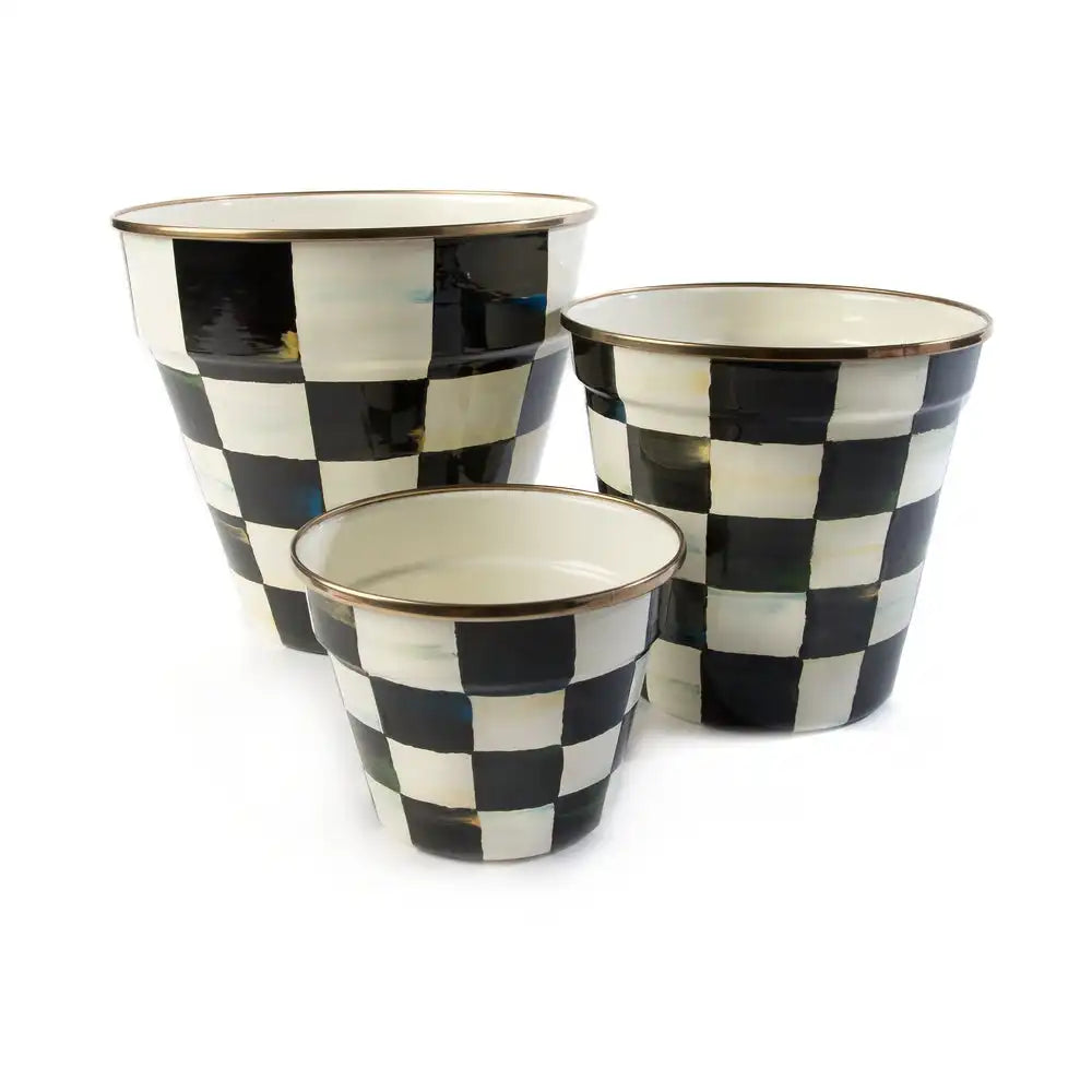 Emerald Check Small Garden Pot