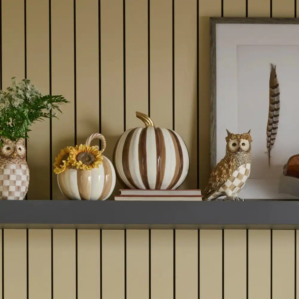Mocha Stripe Medium Pumpkin