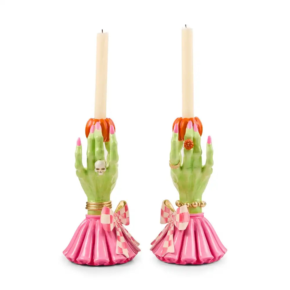 Glam 'o' ween Hand Candle Holders, Set of 2