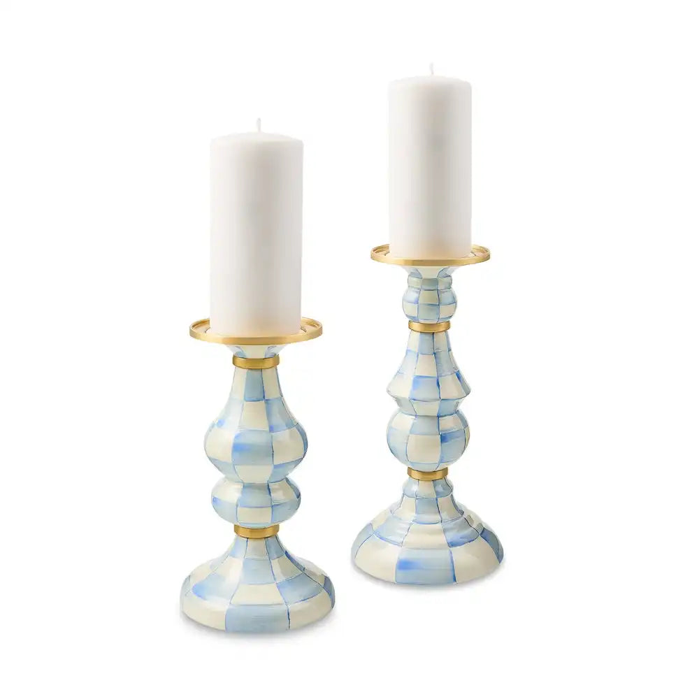 Rosy Check Medium Pillar Candlestick