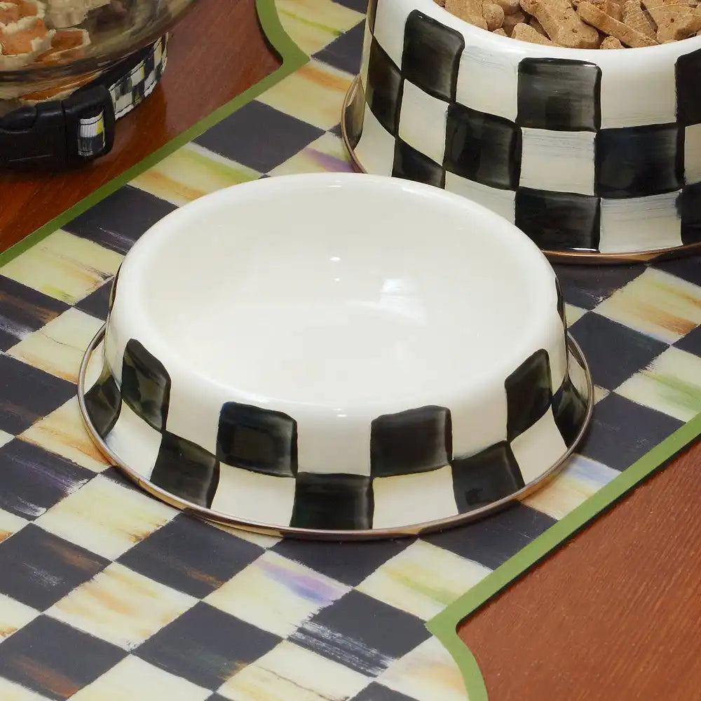 Sky Check Small Pet Dish