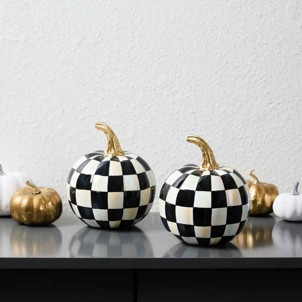 Classic Courtly Check Mini Pumpkin Set of 2 Secondary image