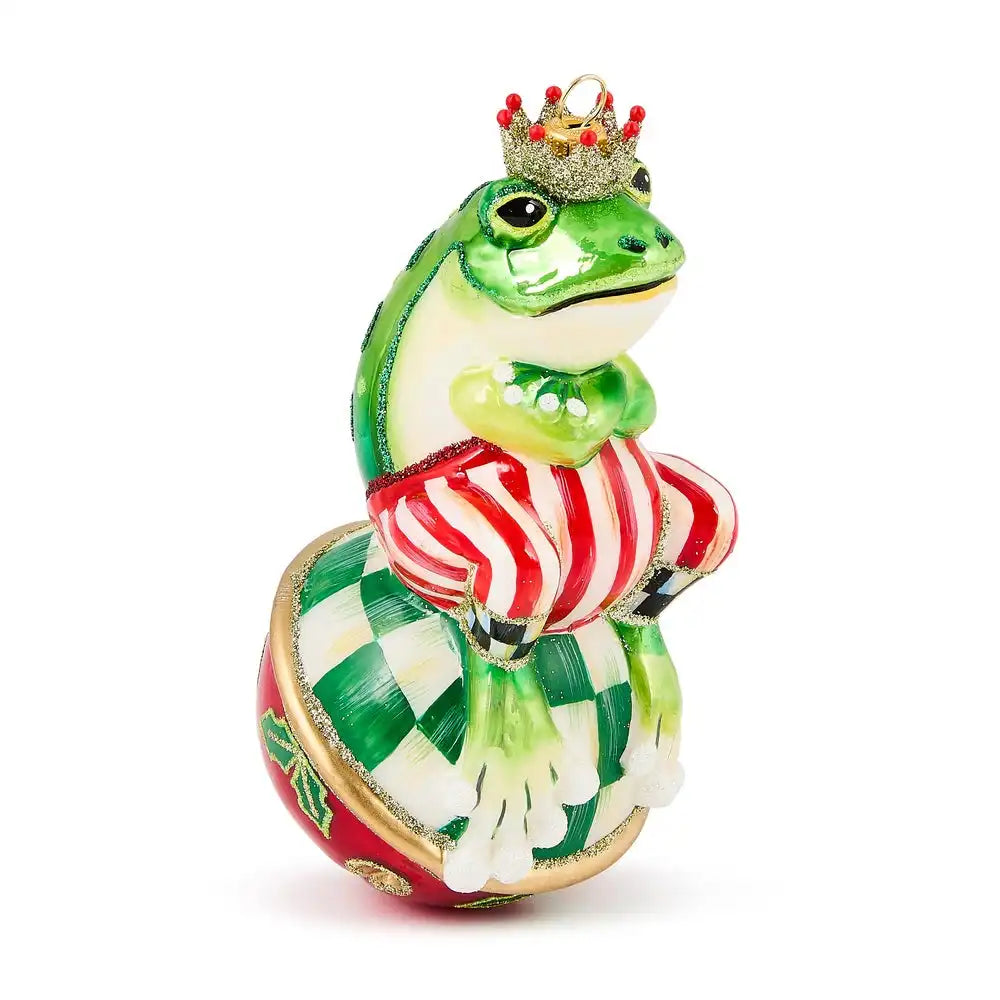 Check It Out Mr. Jingles Glass Ornament