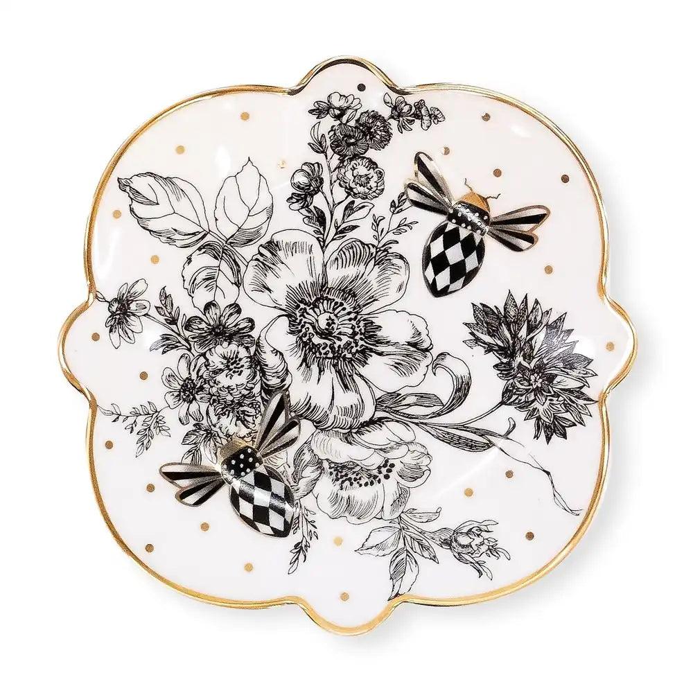 Bee Toile Salad Plate