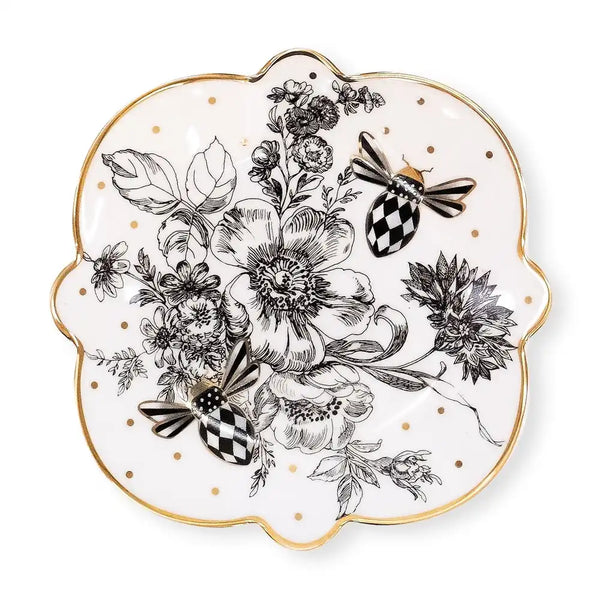 Bee Toile Salad Plate
