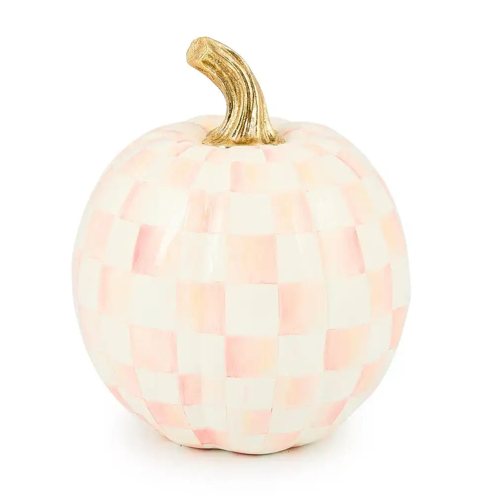 Mocha Check Mini Pumpkin