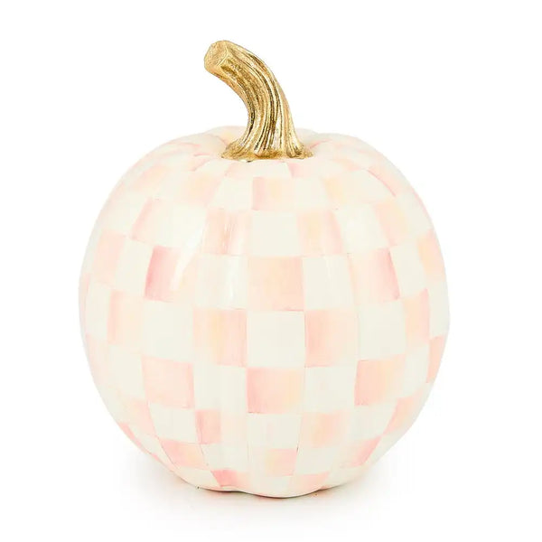 Mocha Check Mini Pumpkin