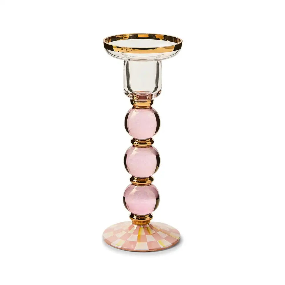Courtly Check Large Glass Candlestick