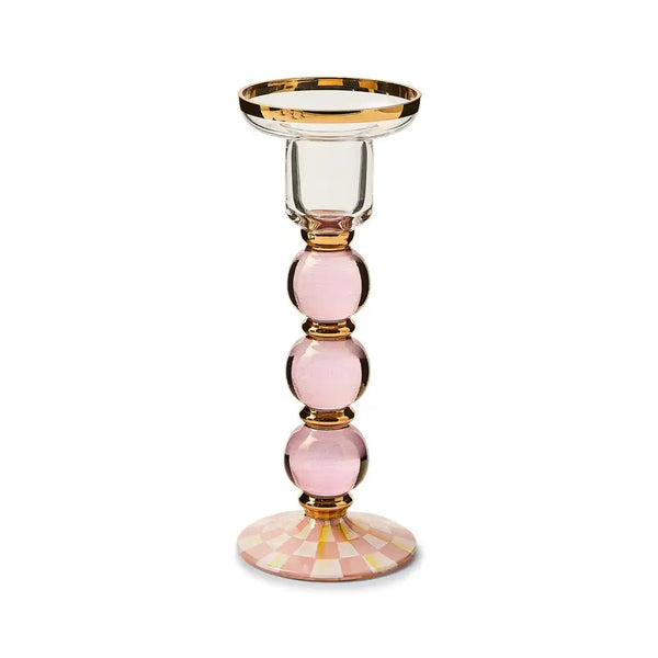 Courtly Check Large Glass Candlestick