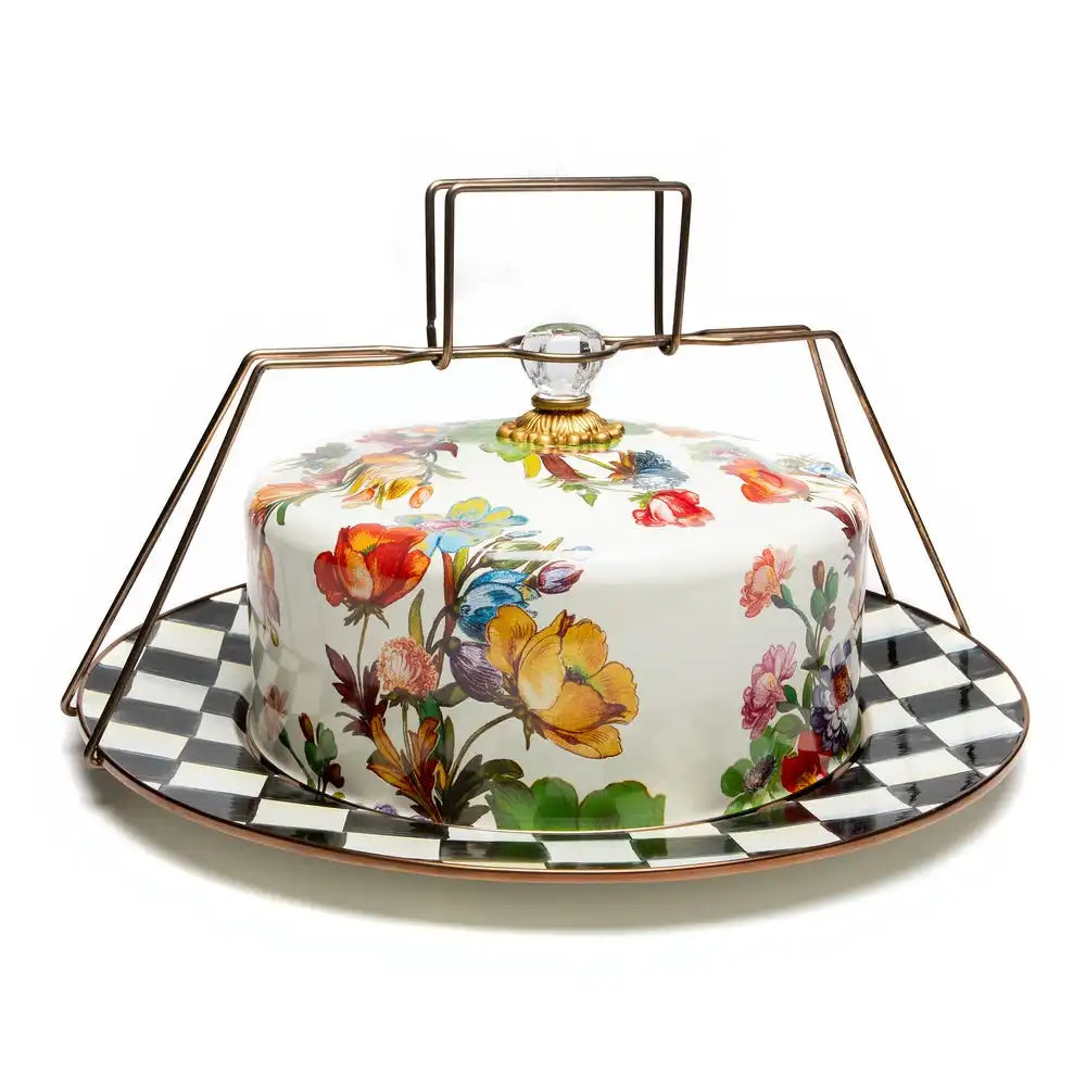 Emerald Check Cake Carrier