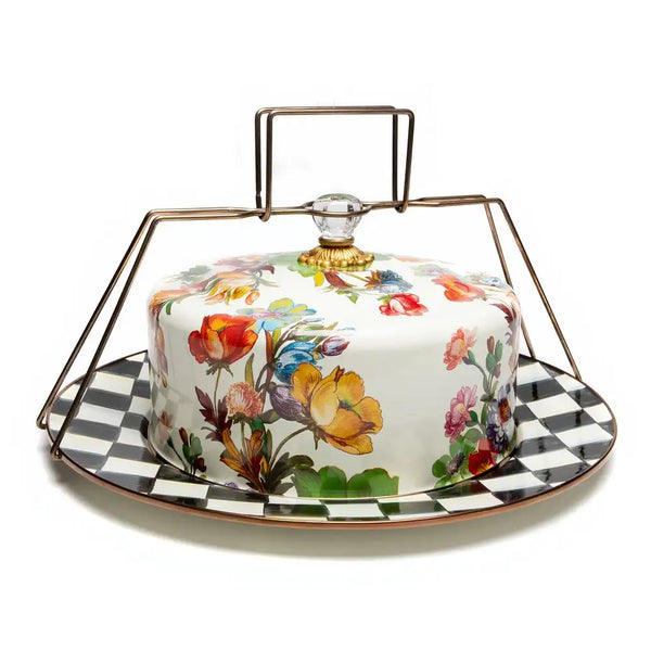 Emerald Check Cake Carrier