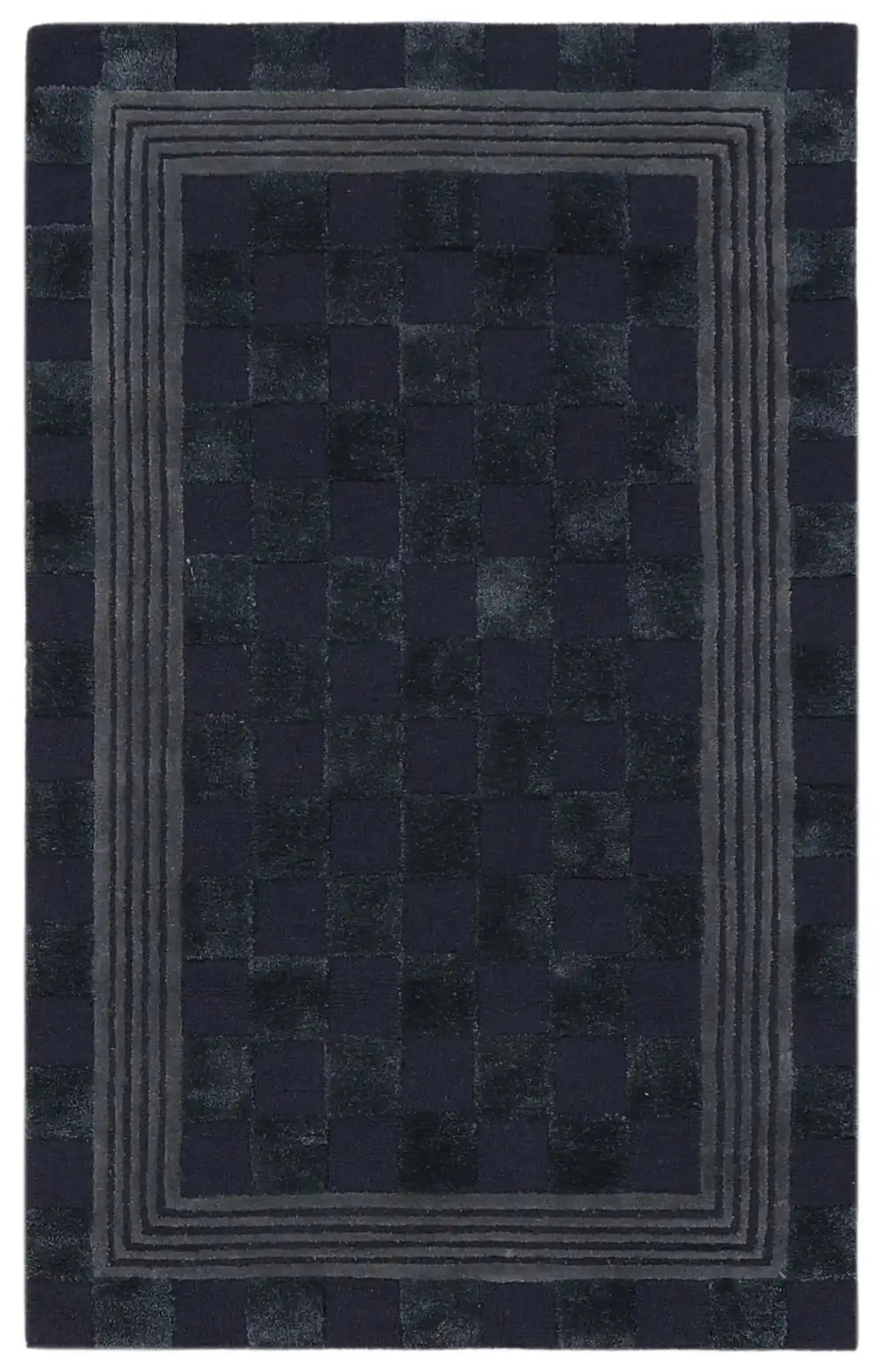 Light Grey Tonal Check 3' x 5' Rug