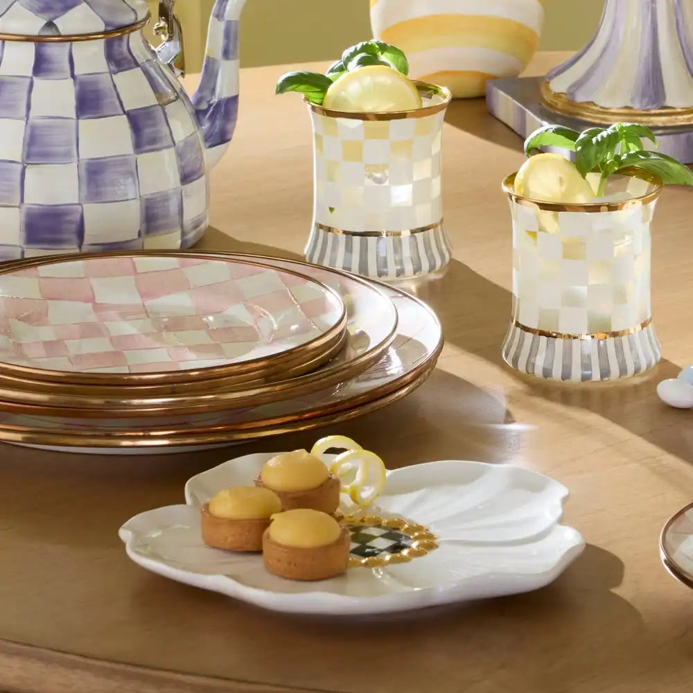 White Rabbit Ceramic Dessert Plates, Set of 4