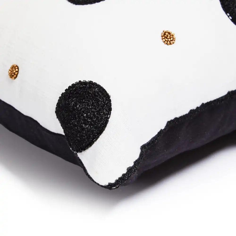 Monogram "Q" Beaded Throw Pillow